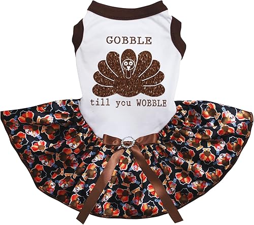 Miniatura 6 de Petitebella Gobble Turkey Till You Wobble - Vestido para perro (naranjanaranja, talla S)