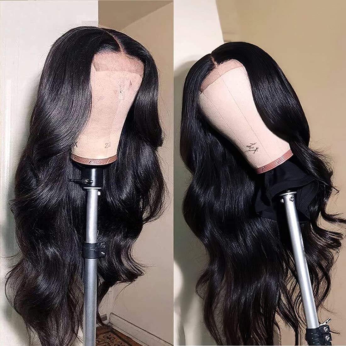Amazon.com: Lace Front Wigs Human Hair Glueless Wigs for Black Women 4x4  Body Wave Lace Closure Wigs Human Hair Pre Plucked 150% Denisty with Baby  Hair Natural Color Wig (18Inch Body wig) :