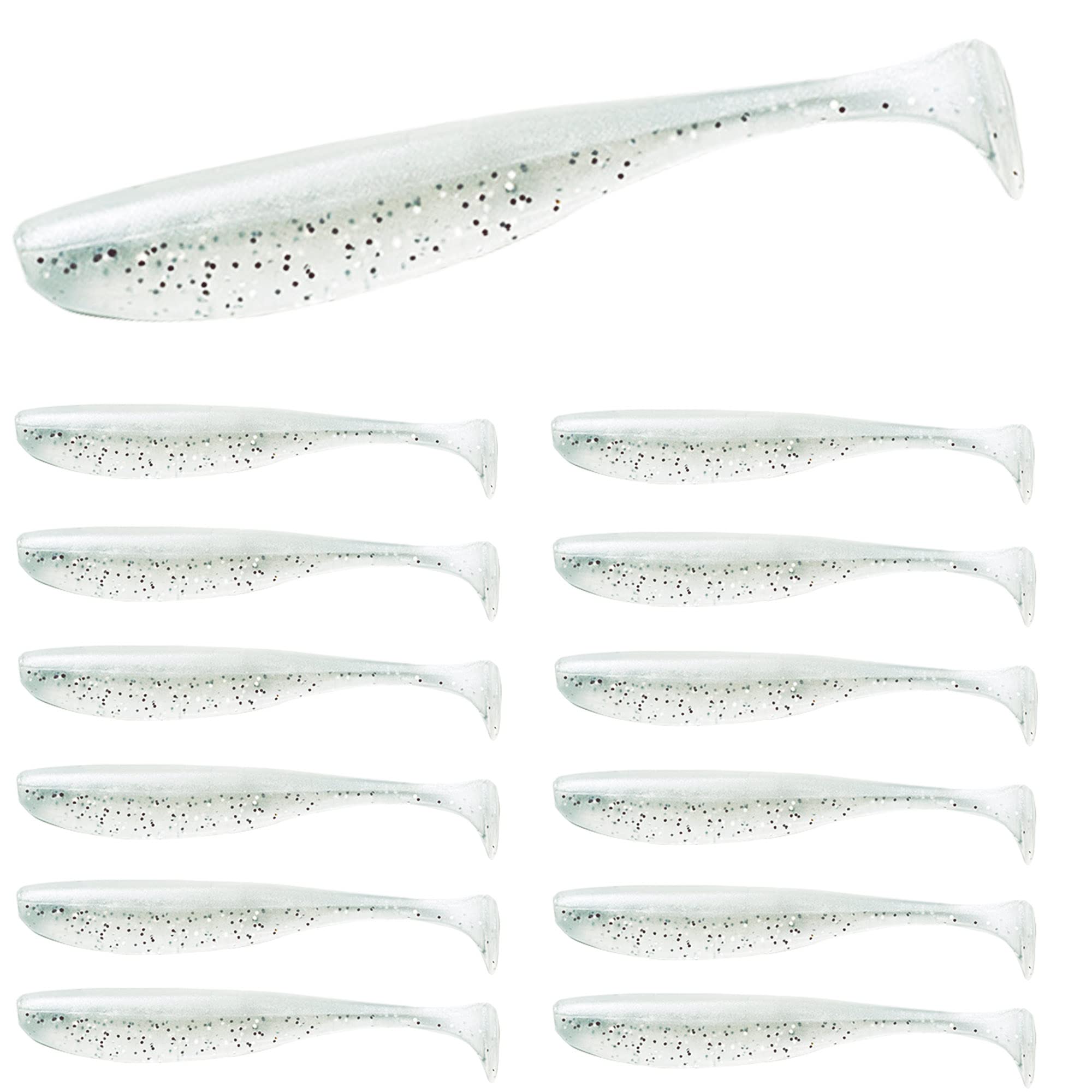 100 Pcs Fishing Soft Bait Swimbaits Lures Soft Plastic Fishing Lures Swim Baits Bass Lures (A)