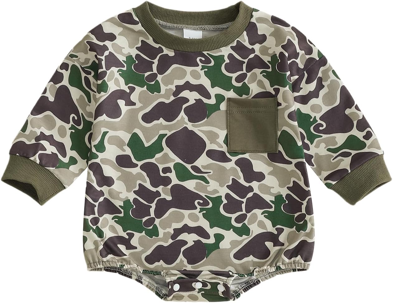 GOOCHEER Newborn Infant Baby Boy Fall Romper Outfit Camouflage Long Sleeve Bodysuit Jumpsuit Clothes