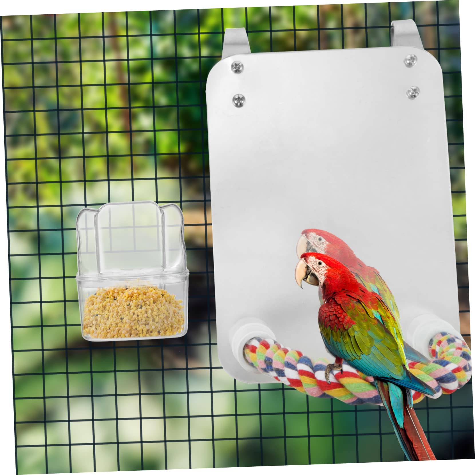 Sosoport 10pezzi Mangiatoia Per Uccelli Da Appendere Contenitore Per Cibo Per Pappagalli Design Pratico e Leggero Per Uso Esterno Per Uccelli Domestici e Volatili