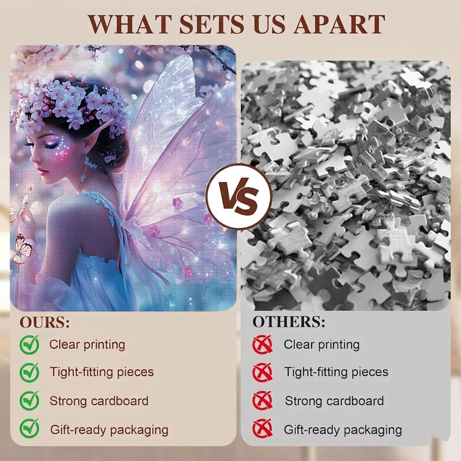 donna ala-2 Puzzle 1500 Pezzi per Adulti, Puzzle in Legno - Collezione Classica con Poster Incluso - Sfida di Concentrazione e Passatempo Antistress, Gioco Educativo per Famiglia, 87 x 57 cm f0-814