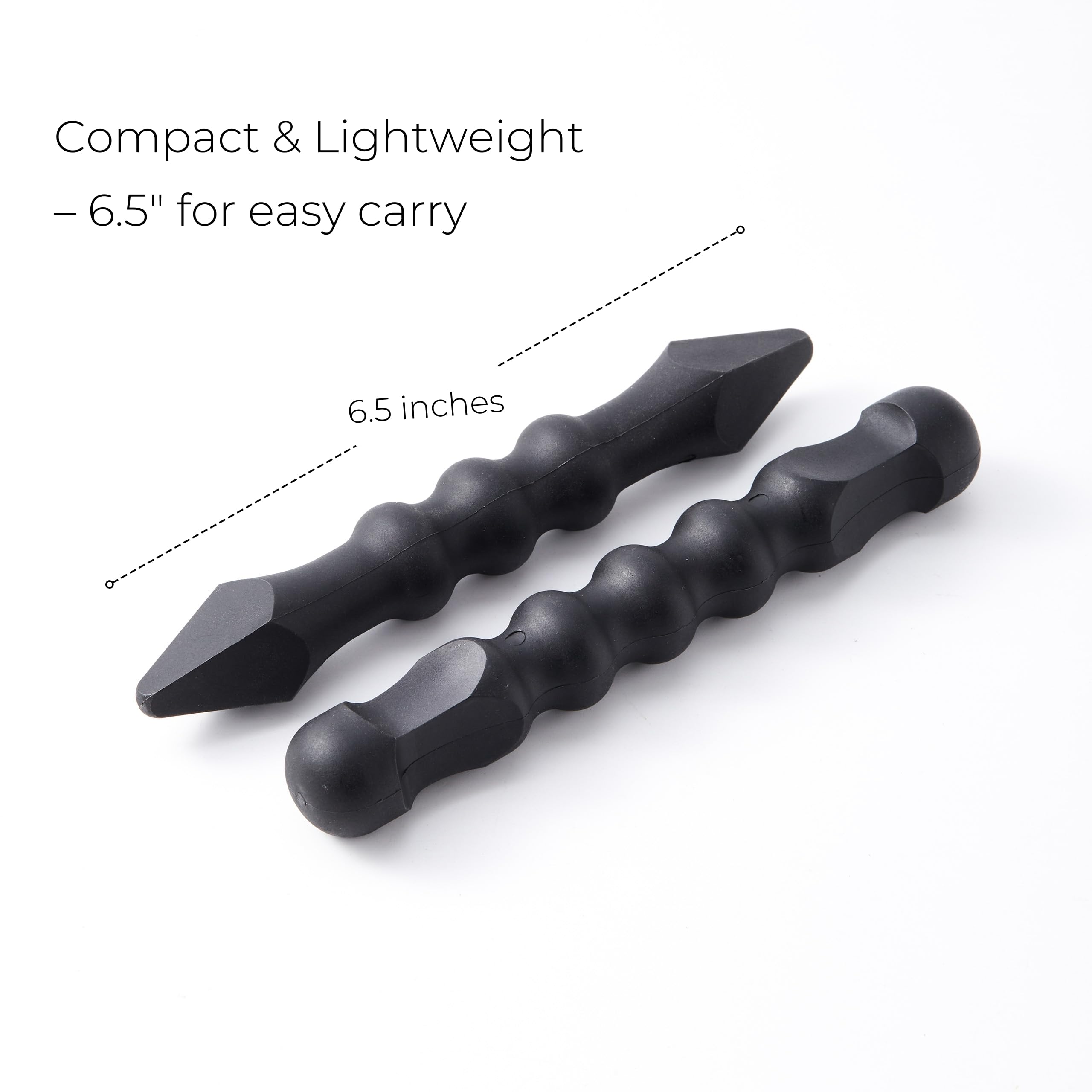 Xylarnoveth 2-Pack Yawara Stick – Koga SD1 Palm Stick Set, 6.5 Inch Made of High Impact Polymer - Good for Security and Sports