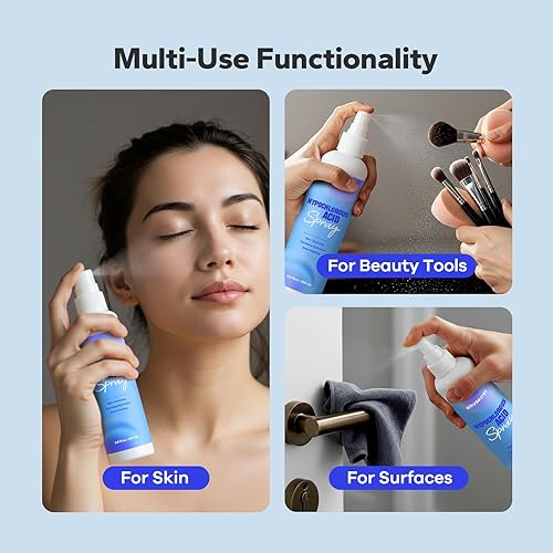 Miniatura 4 de SilkySecret Spray de ácido hipocloroso (8.45 onzas líquidas), spray facial para limpieza y calma de la piel, aerosoles HOCL hipoalergénicos para