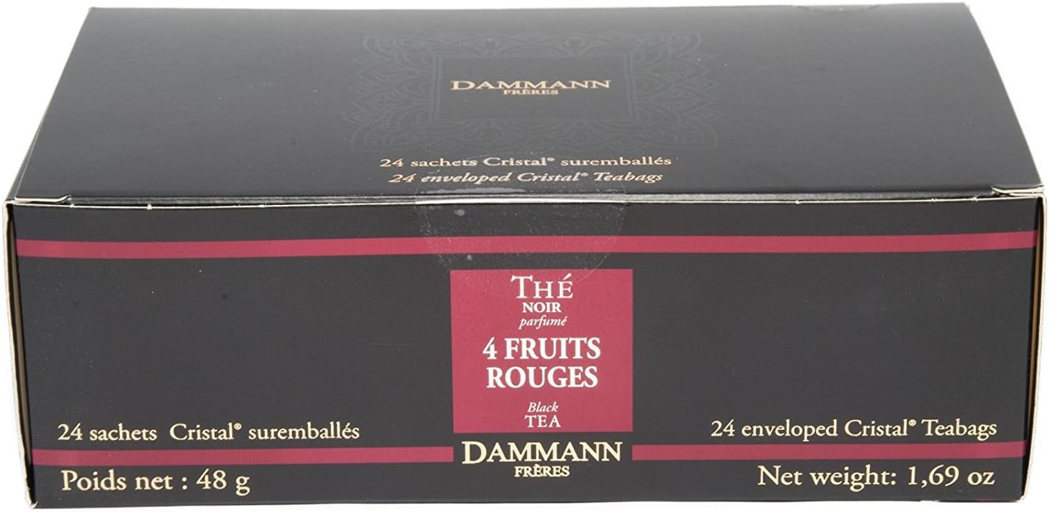 Four Fruit Rouges Black Tea, 24 Cristal Teabags