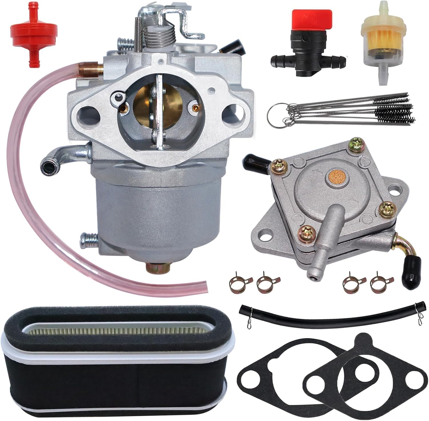 15003-2777 Carburetor Fit for Kawasaki FB460V 4 Stroke Engine 15003-2467 15003-2796 With 11013-2021 Air Filter Fuel Pump
