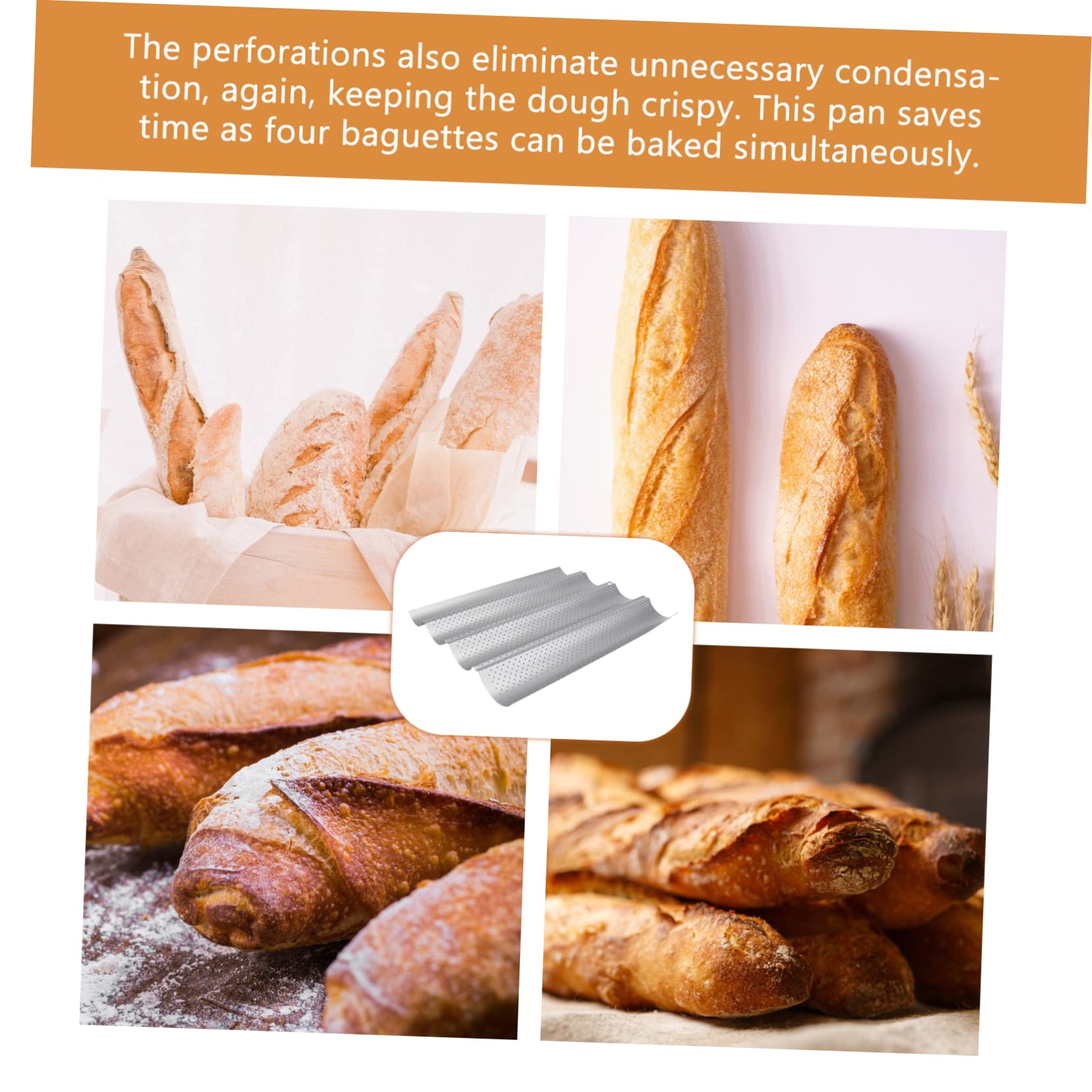 Zerodeko 2stücke Pfanne Antihaft Perforiert Für Französisches Brotbacken Laibformen Tablett Ofentoaster Geeignet Mit Antihaftbeschichteter Oberfläche Und Robustem Kohlenstoffstahl Für