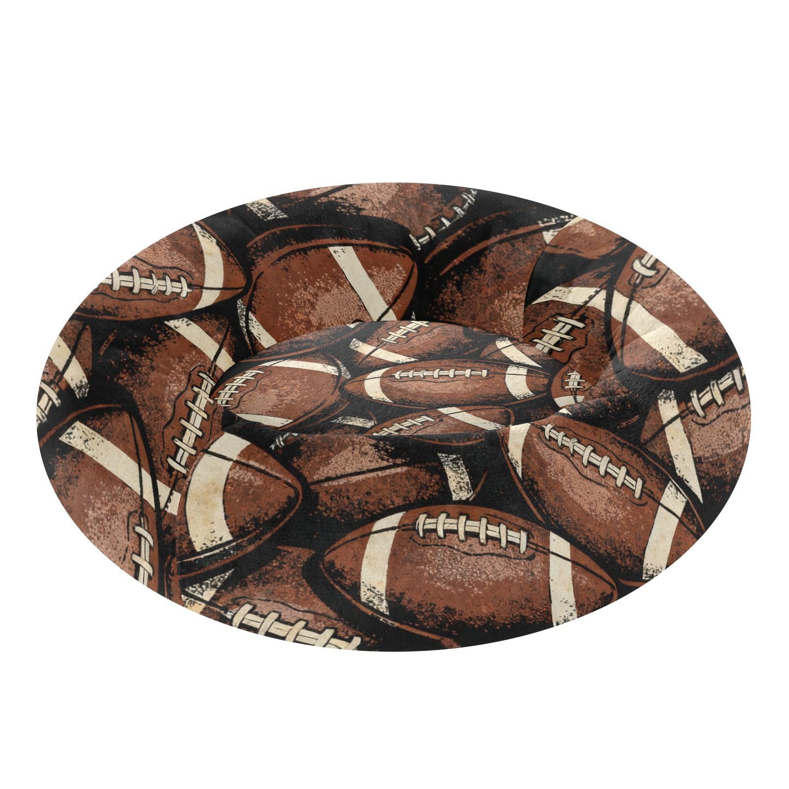 Lit pour animal domestique apaisant motif football rétro taille S anti-stress