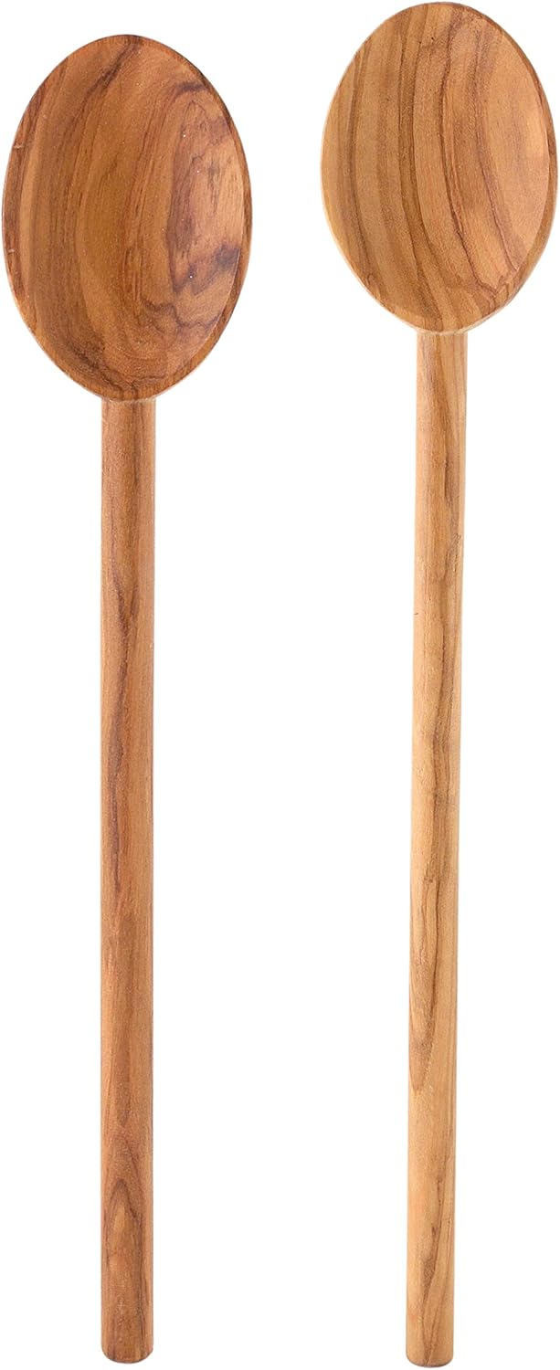 Eddington’s Italian Olive Wood Cooking Spoon Set, Handcrafted in Europe, Set of 3