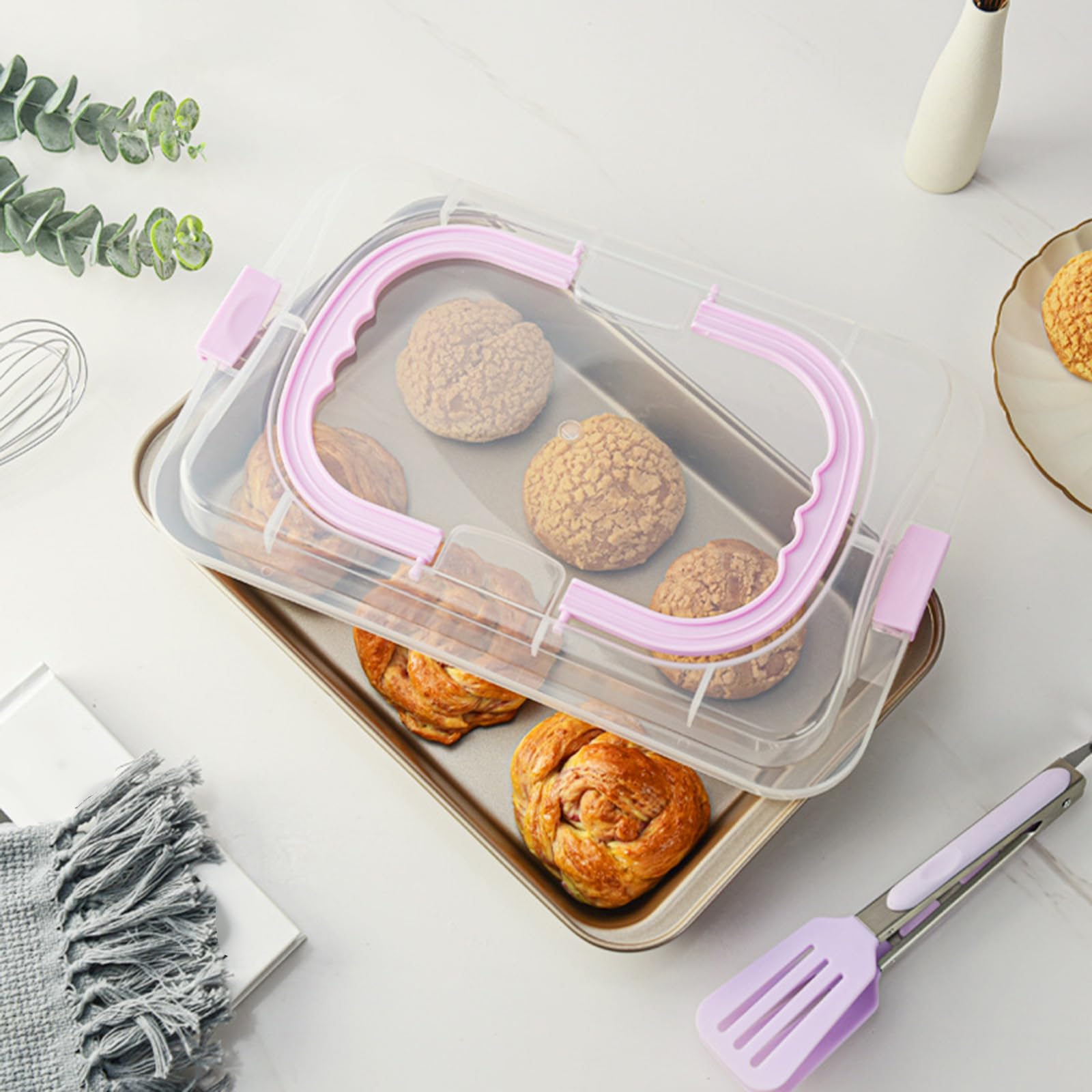 Bandeja Rectangular para Hornear Pasteles, Bandeja para Hornear con Revestimiento Antiadherente, Bandeja para Asar con y para Horno Tostador, Bandeja para Hornear