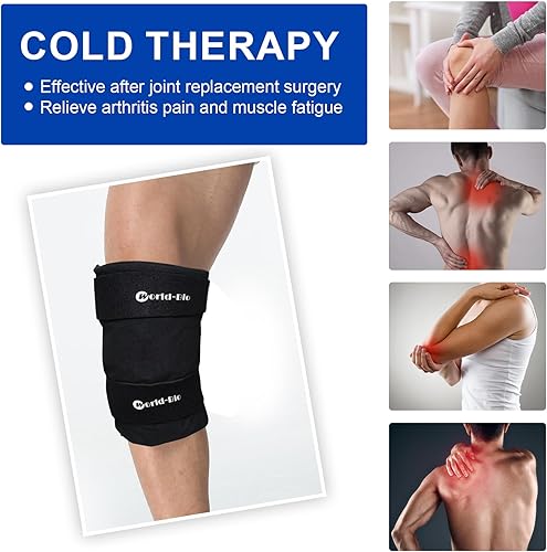 Miniatura 7 de Terapia de envoltorio de rodilla, en caliente y frío, L, Azul, 1