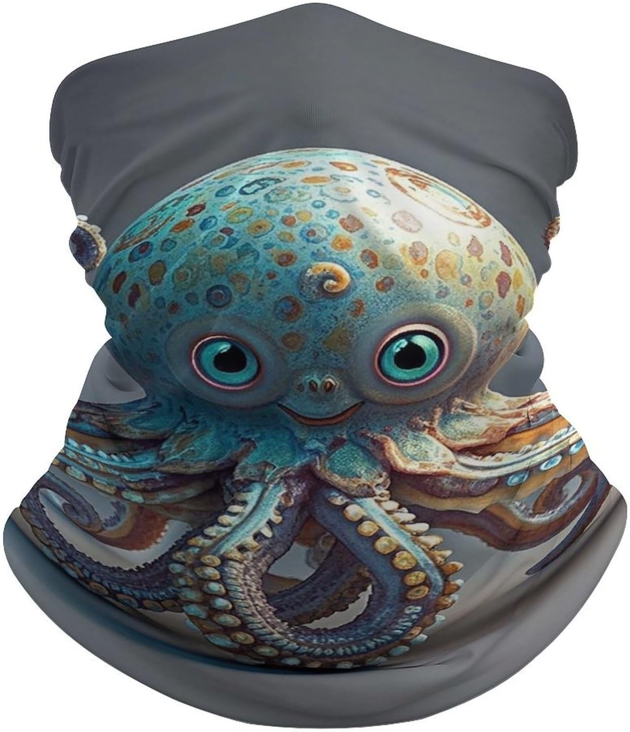 Octopus Design Neck Gaiter Face Mask Sun Protection Balaclava
