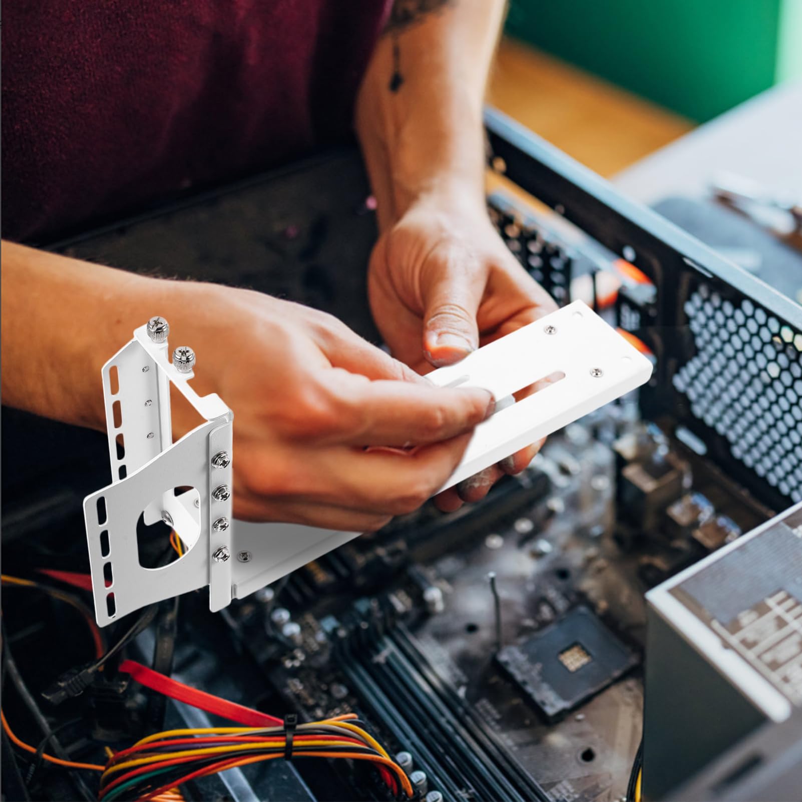 Supporto Verticale per Scheda Grafica Gpu Staffa Gpu Angolo Retto Supporto Scheda Video per Chassis di Grandi Dimensioni Accessorio per Computer