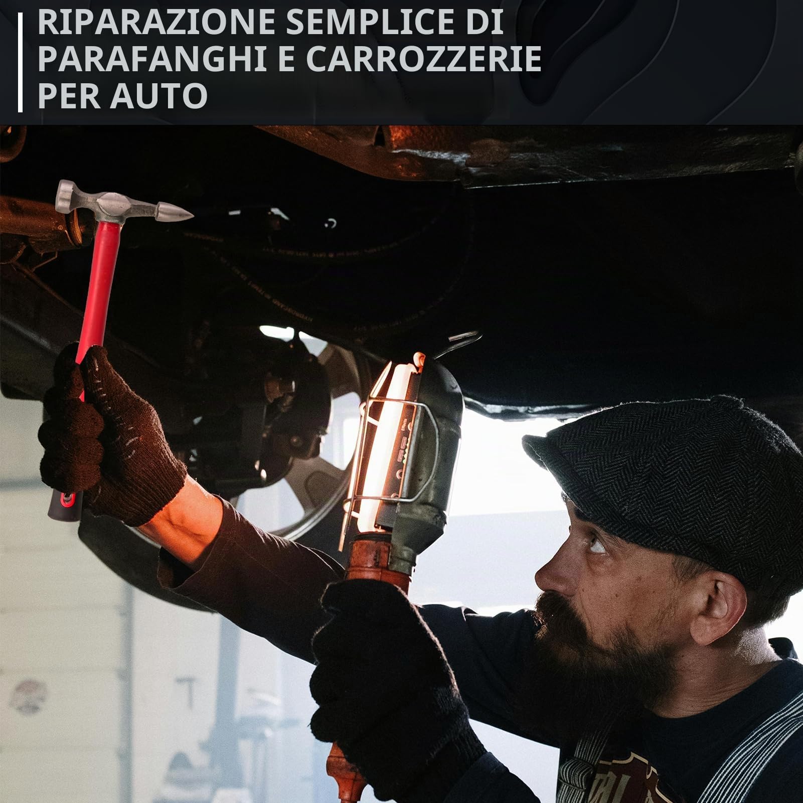 7 Pezzi Set di Riparazione per Carrozzeria, Set di Riparazione Corpo, Attrezzi da Officina Riparazione fai da te per Auto Camion
