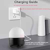 Vista 6 de Difusor inalámbrico, difusor a pilas para aceites esenciales, humidificador de aire de aromaterapia portátil recargable con 7 luces que cambian