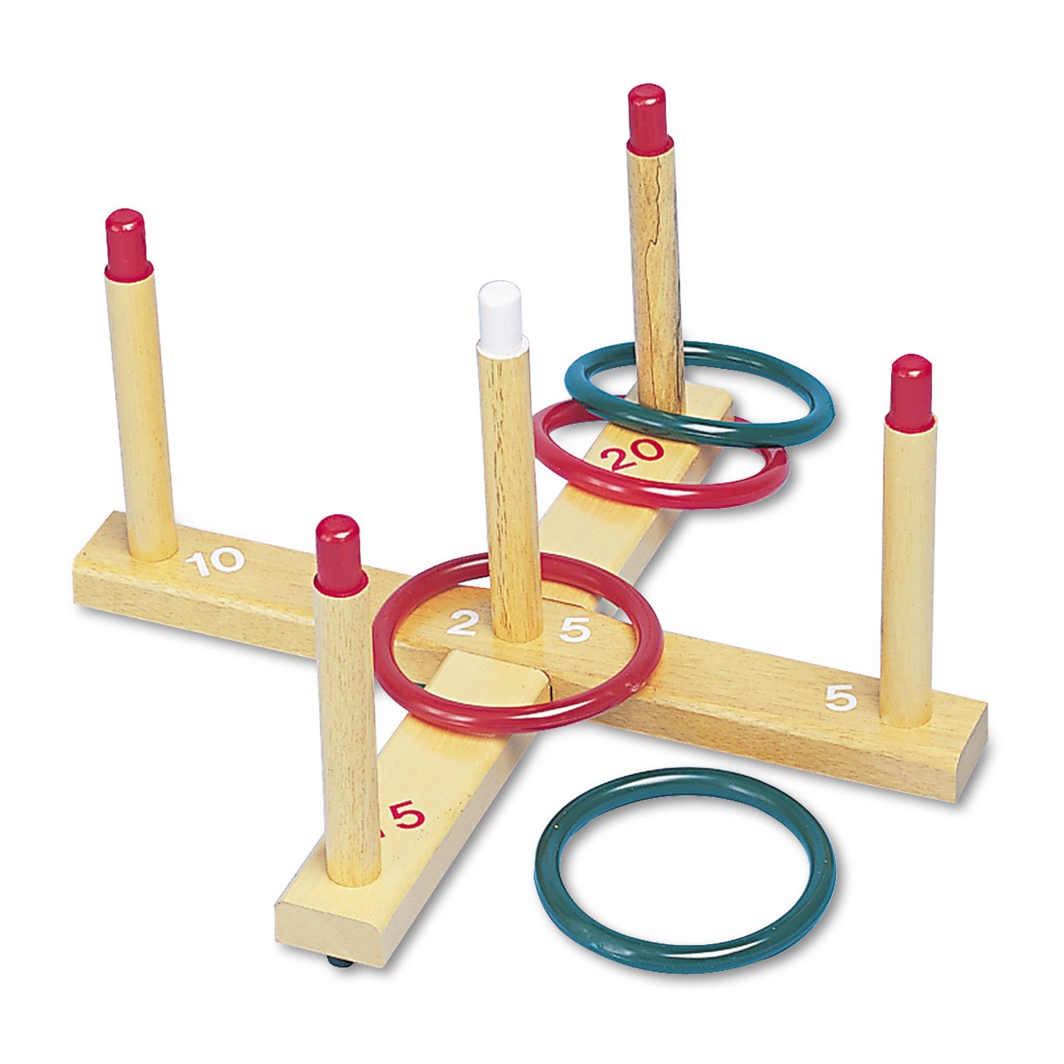 Champion Sports QS1 Wooden Ring Toss Set,Classic