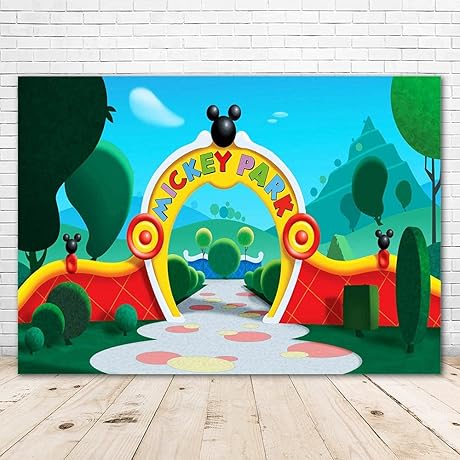 Enchanting Mickey Clubhouse Backdrop for Memorable 1st Birthdays