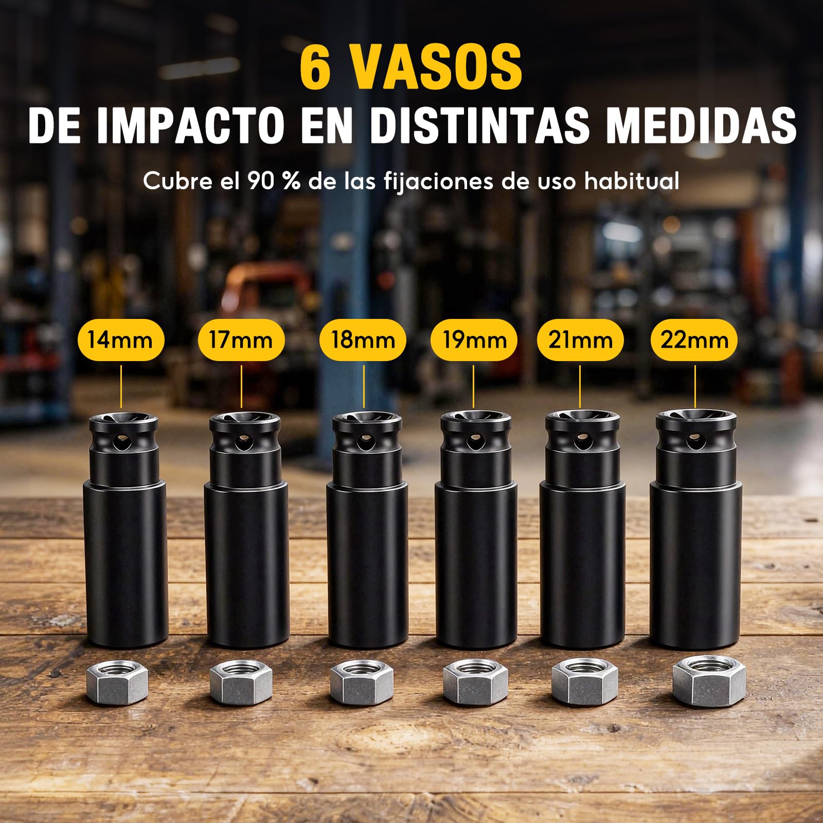 SoarFly Llave de impacto a bateria, 1000 Nm, 21 V, 2 baterías 4.0Ah | Motor sin escobillas, 3 velocidades, parada automática, luz LED, maletín rígido