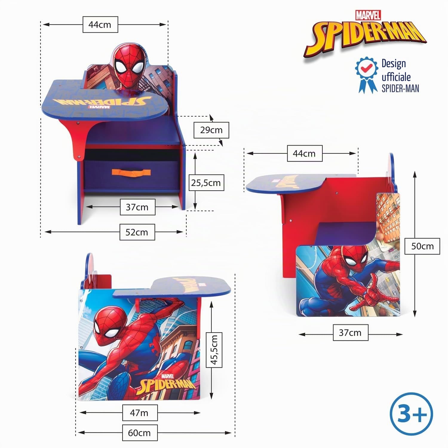 Arditex per Spider-Man Scrivania della Sedia, Taglia Unica