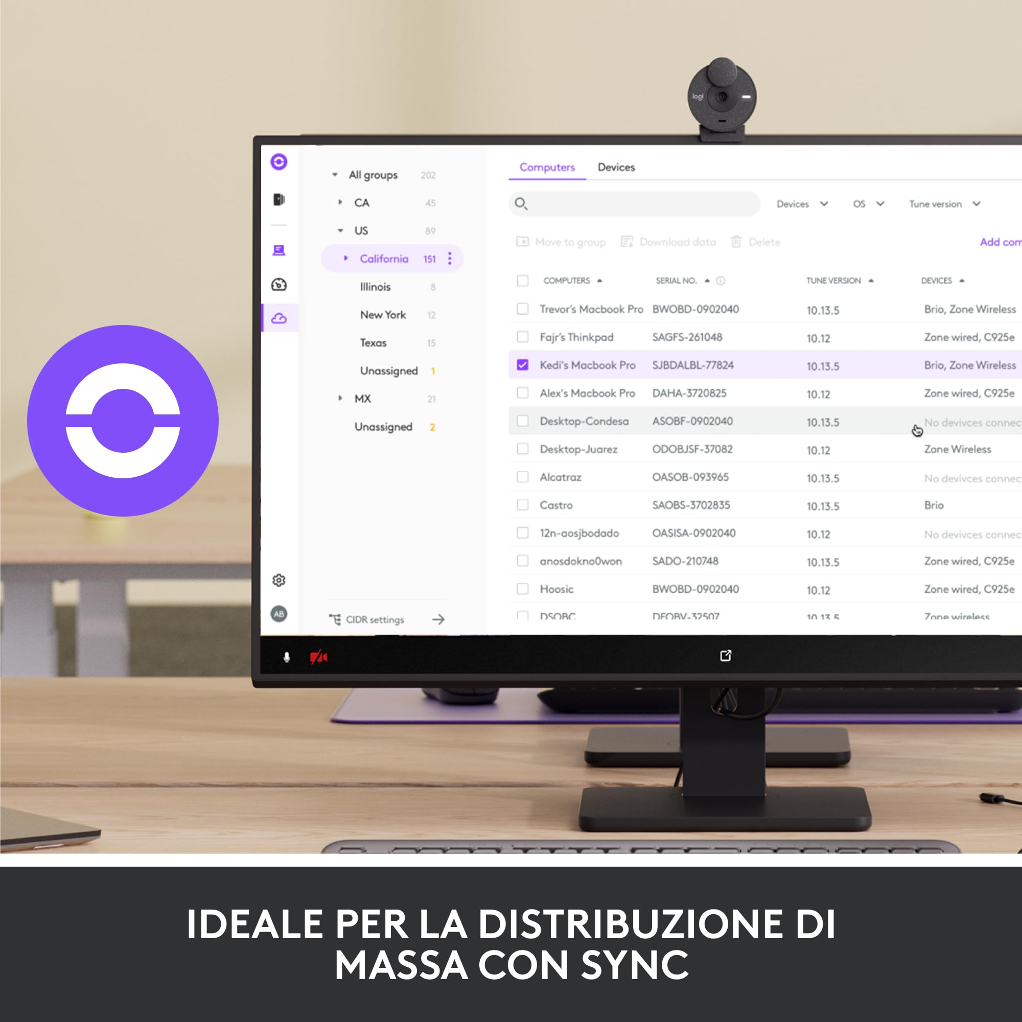 Logitech Brio 305 Webcam Full HD 1080P, copriobiettivo per proteggere la Privacy, Microfoni Mono, Riduzione del Rumore, USB-C, Correzione della Luce, Zoom, Microsoft Teams, Google Meet - Grafite