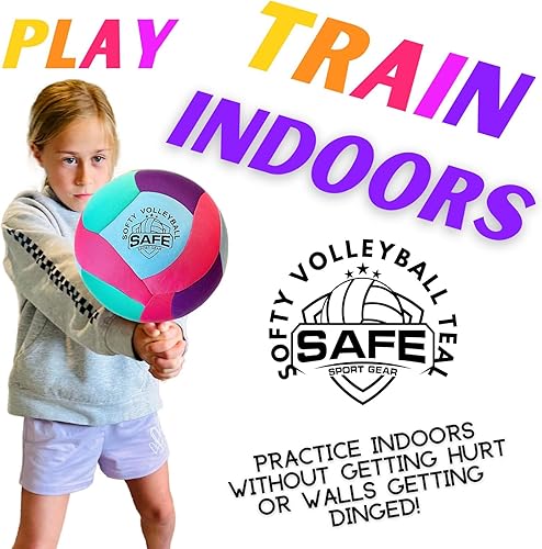 Miniatura 6 de Voleibol Softy - Diseñado para ser súper suave para un juego sin dolor - Increíble pelota para interiores para niños con una sensación y rebote