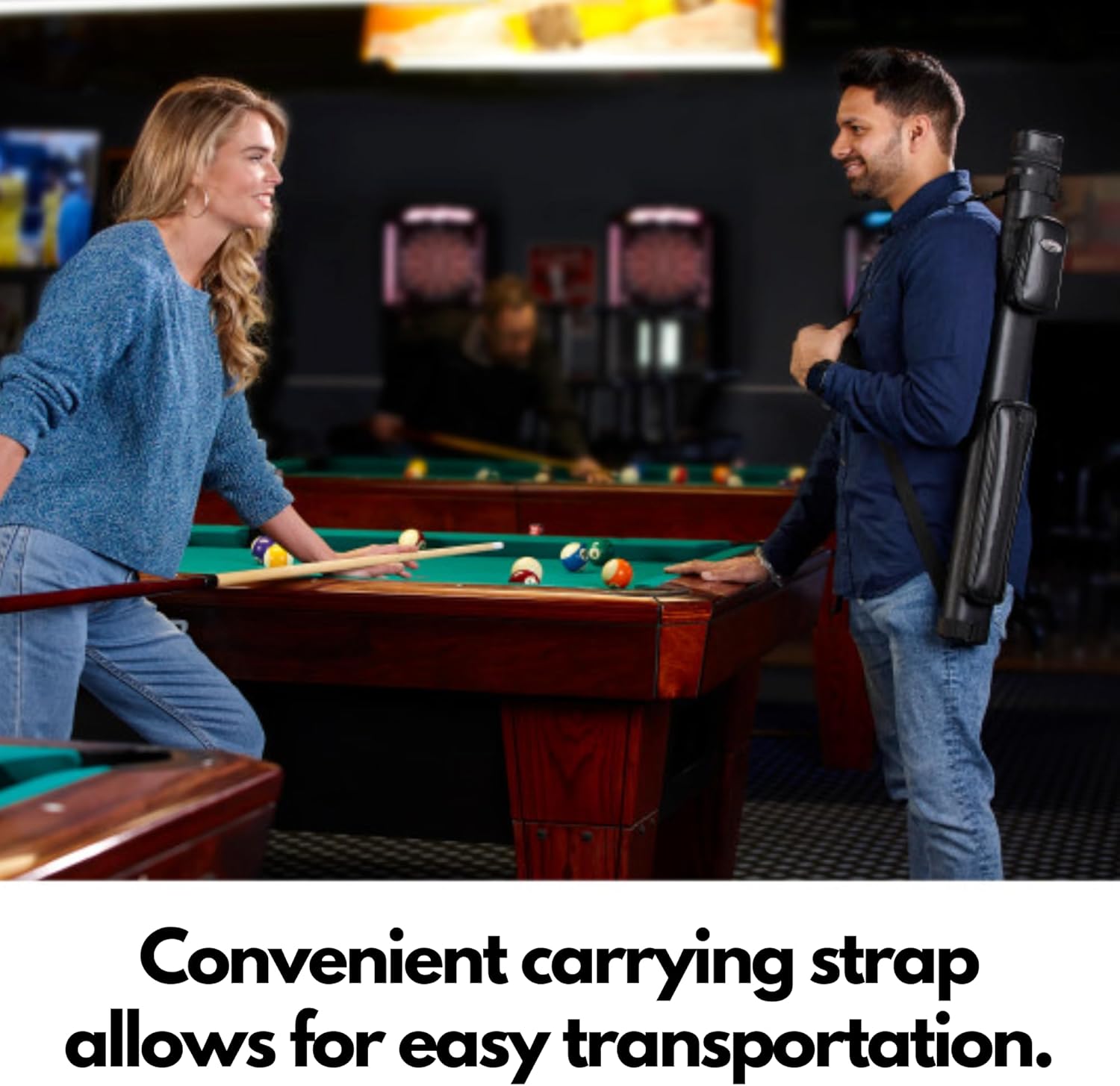 Casemaster by GLD Products Q-Vault Classic Billiard/Pool Cue Hard Case, Holds 1 Complete 2-Piece Cue (1 Butt/1 Shaft),Black,One Size