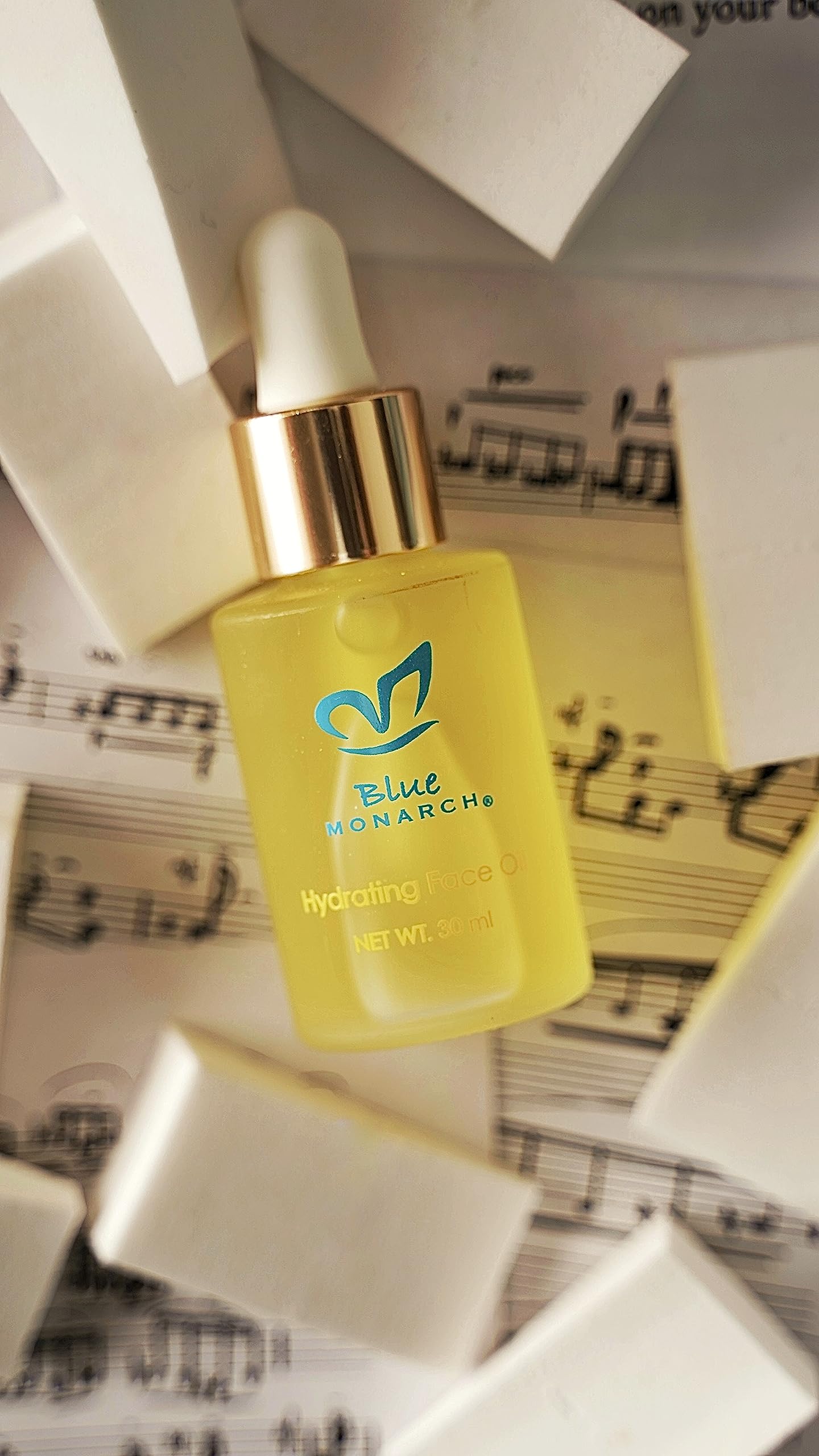 Blue Monarch Skincare Hydrating Face Oil For All Skin Types Especially Dry Skin- All Natural Ingredients, Vegan, Cruelty-free, Toxin Free. Soothing Face Oil Moisturizes, Nourishes (1oz)