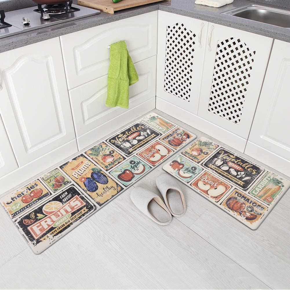 Tapetes de cocina antideslizantes Carvapet con diseño acolchado cómodo