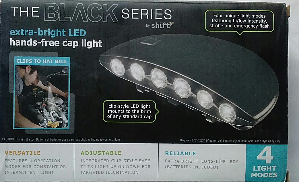 1 X The Black Series, Extra-Bright LED hands-free cap light