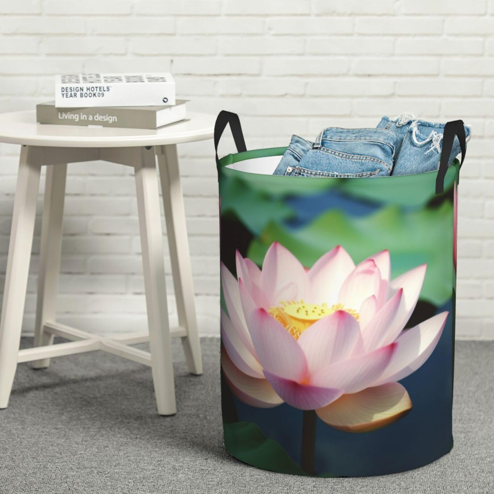 Panier à linge autonome pliable Lotus Flowers M pour chambre