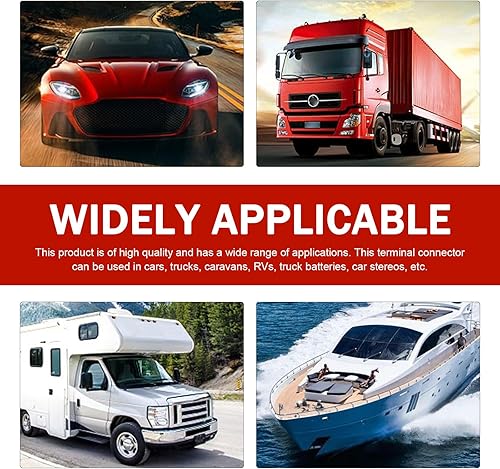 Miniatura 6 de 2 conectores de terminal de batería, adaptador de poste superior de terminal de batería positivo y negativo, terminales de batería con parte