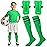 Syhood Soccer Shin Guards and Socks for Toddler Kids Youth, Lightweight Soccer Shin Pads Protective Defender Gear for 3-5, 5-10, 10-15 Years Old Children Teen Boys Girls Sports Game(S Size,Green)
