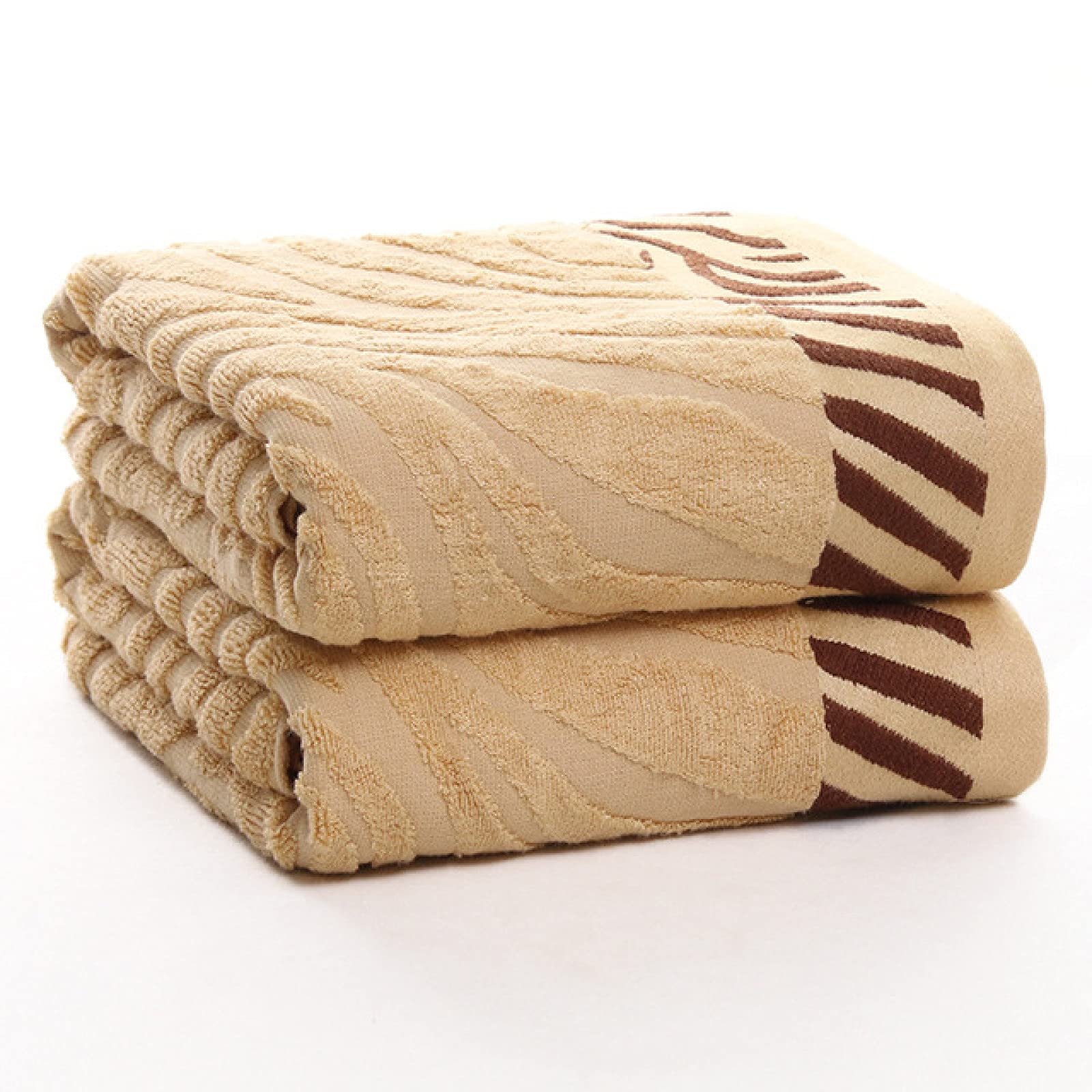 GTHTUHFD Egyptian Cotton Bath Towel 70X140Cm Bamboo Fiber Super Soft Skin-Friendly Absorbent Beach Towel Bath Towel,Braun-70x140cm
