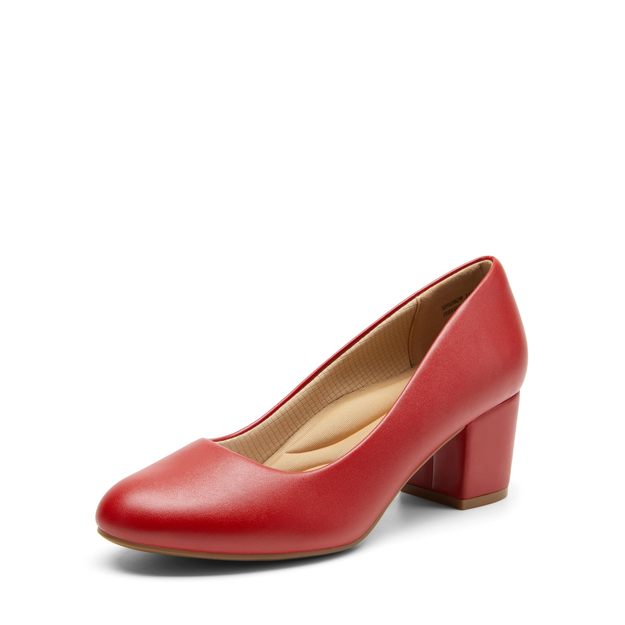 DREAM PAIRS Women's Pumps Low Chunky Block Heel Dress Shoes Closed Round Toe Comfortable Heels