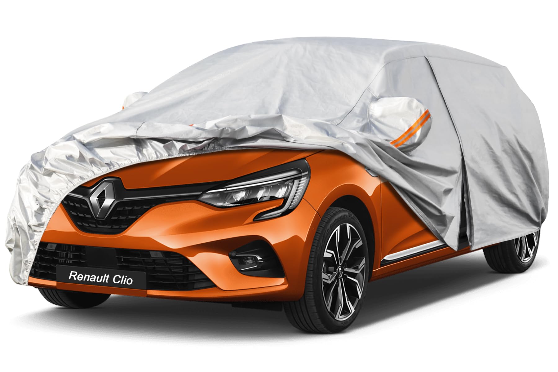 Kayme Waterproof Breathable Car Cover Compatible with Renault Clio I/II/III/IV/V Hatchback (1990-2025), 6 Layers Outdoor Car Cover, Rain Sun Dust Cover with Zip.
