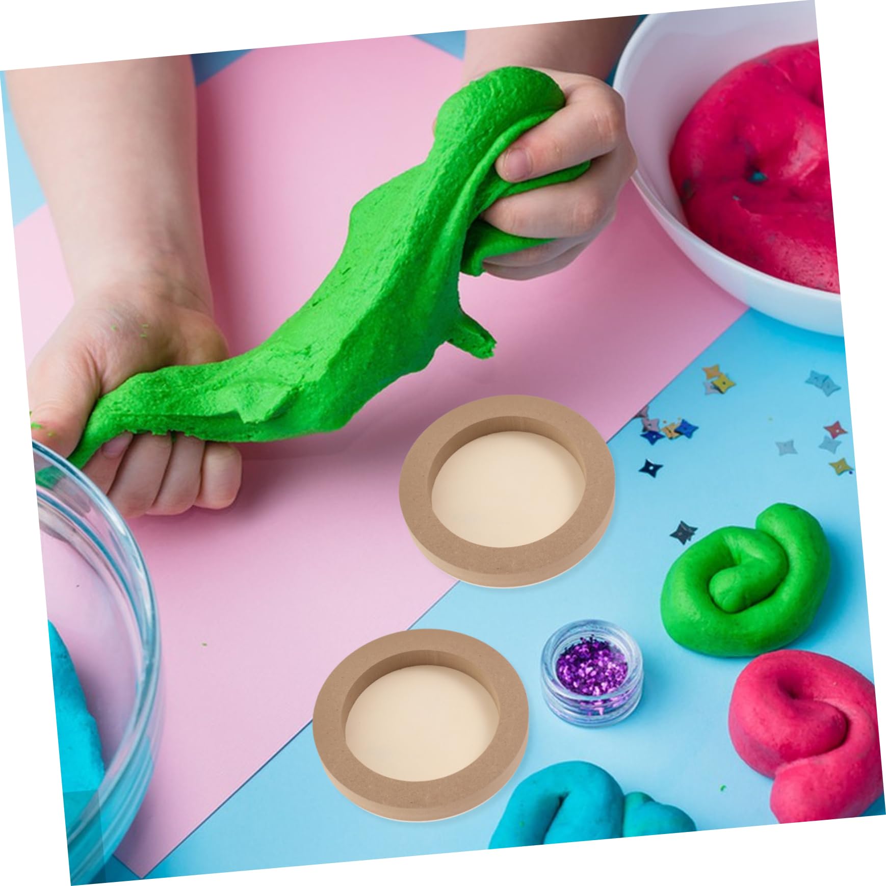 IWOWHERO DIY Photo Frames 4 Pack Wooden Craft Frames for Boys and Girls Decorative