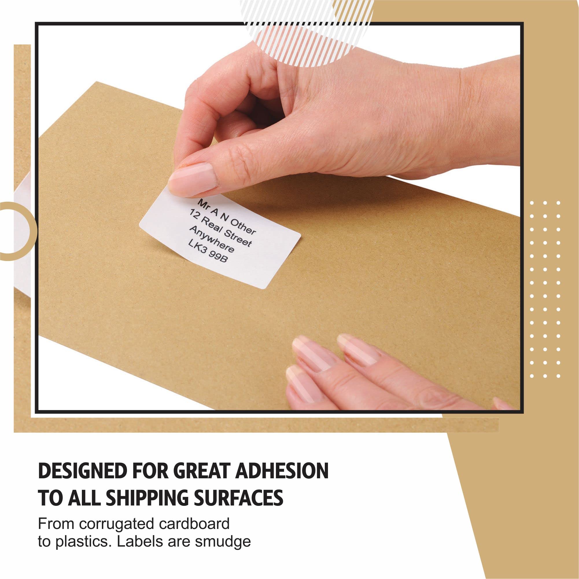 UIZZ Address Labels Stickers Self Adhesive Plain Sticky Addressed Roll