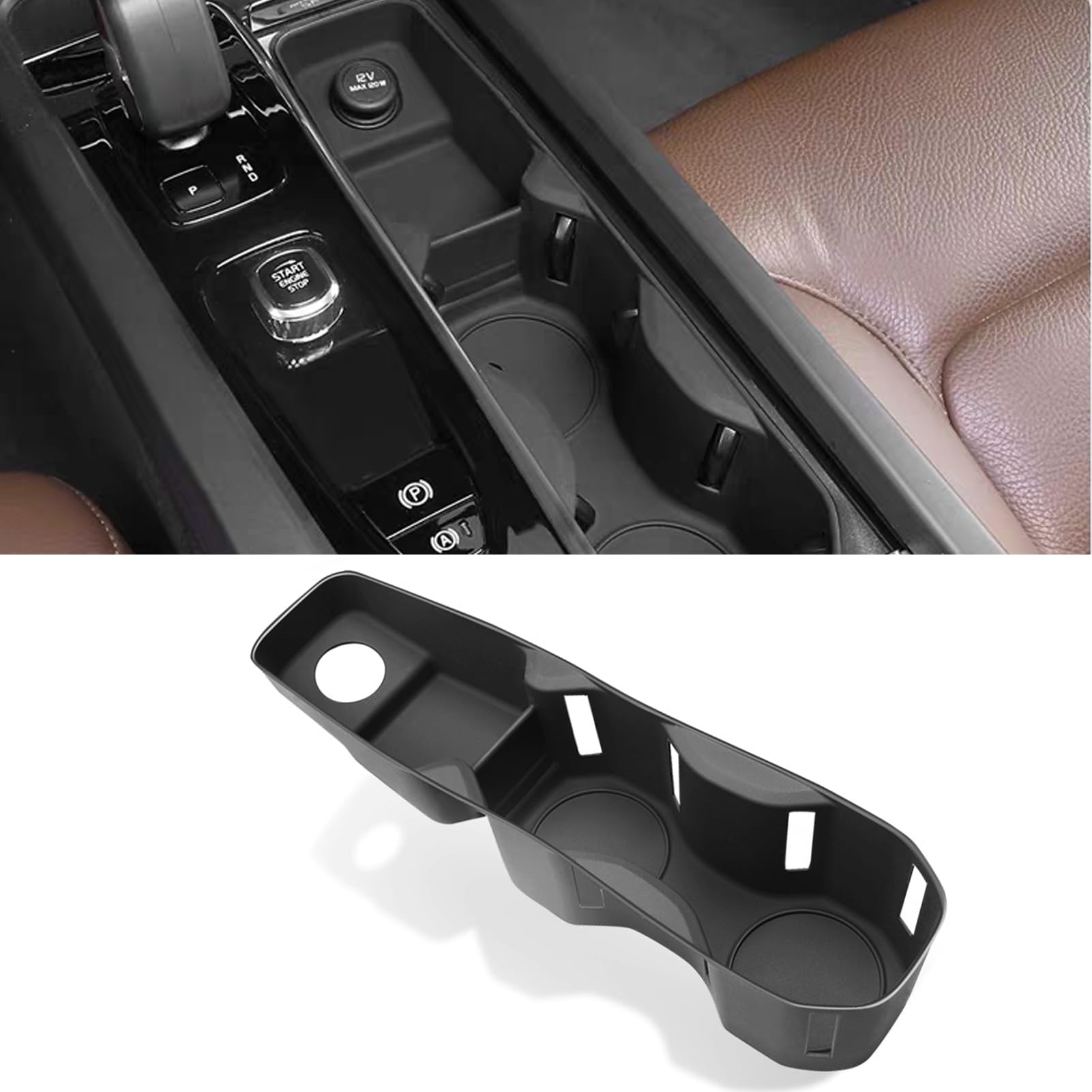Compatibile con Volvo XC60 XC90 S60 S90 Console Centrale Portabevande 2019-2025 Portabicchieri XC60 XC90 S60 S90 Supporto in Silicone