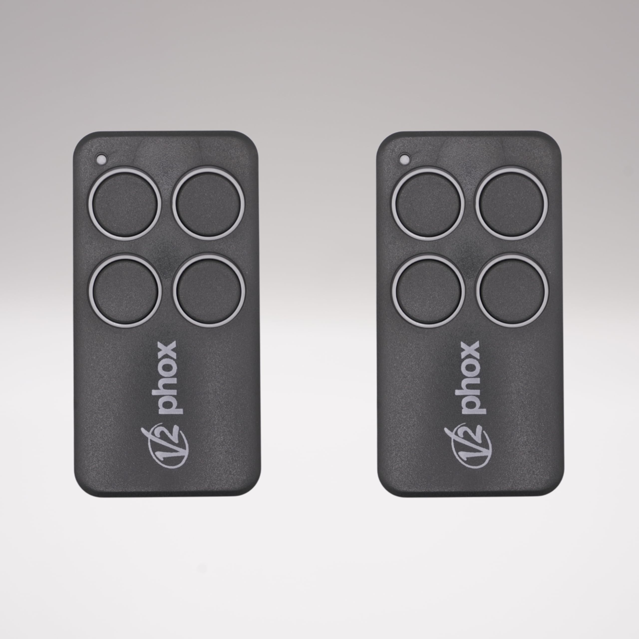 V2 PHOX4 Contratto 47 - Set di 2 telecomandi - 433,92 MHz | 4 canali | Rolling Code Sicuro, compatibile con cancello e garage | Controlla il tuo contratto prima dell'acquisto + 1 portachiavi Domobip