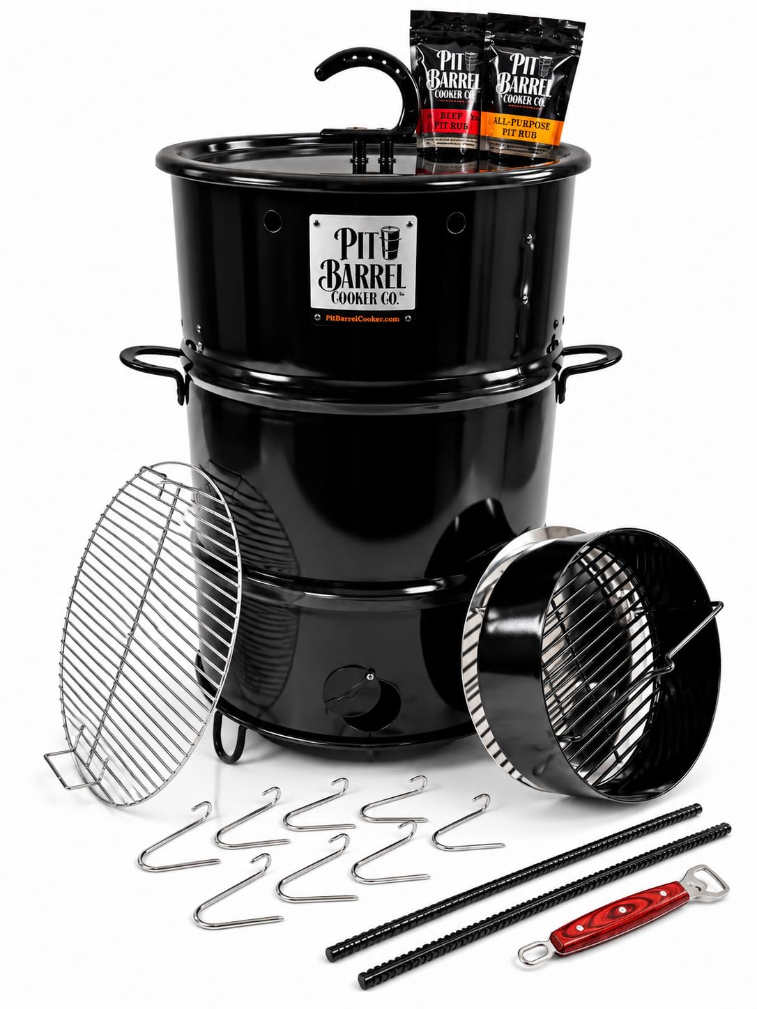 Pit Barrel Cooker Premier Series 18.5 Inch Drum Smoker | Porcelain Coated Steel Bbq Grill, #1 Selling Ugly Drum Bbq Smoker