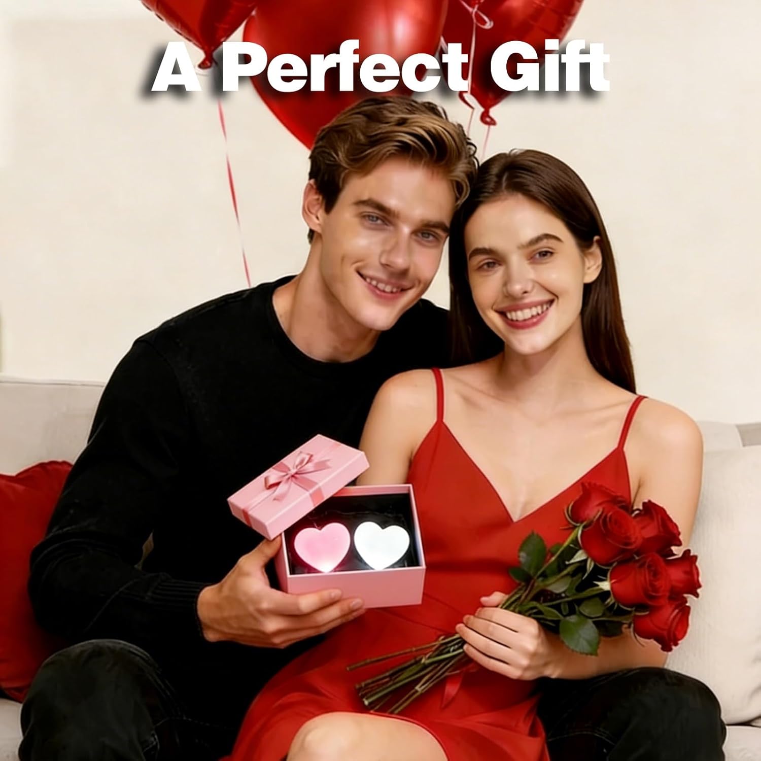 2 Pack Purse Light Handbag Light with Automatic Sensor Heart Light,Rechargeable Love Wallet Tote Bag Touch Sensing Light for Women,Wife,Girl,Valentien's Day Gift,LED Bag Light Night Lamp(Pink+White) - Image 2