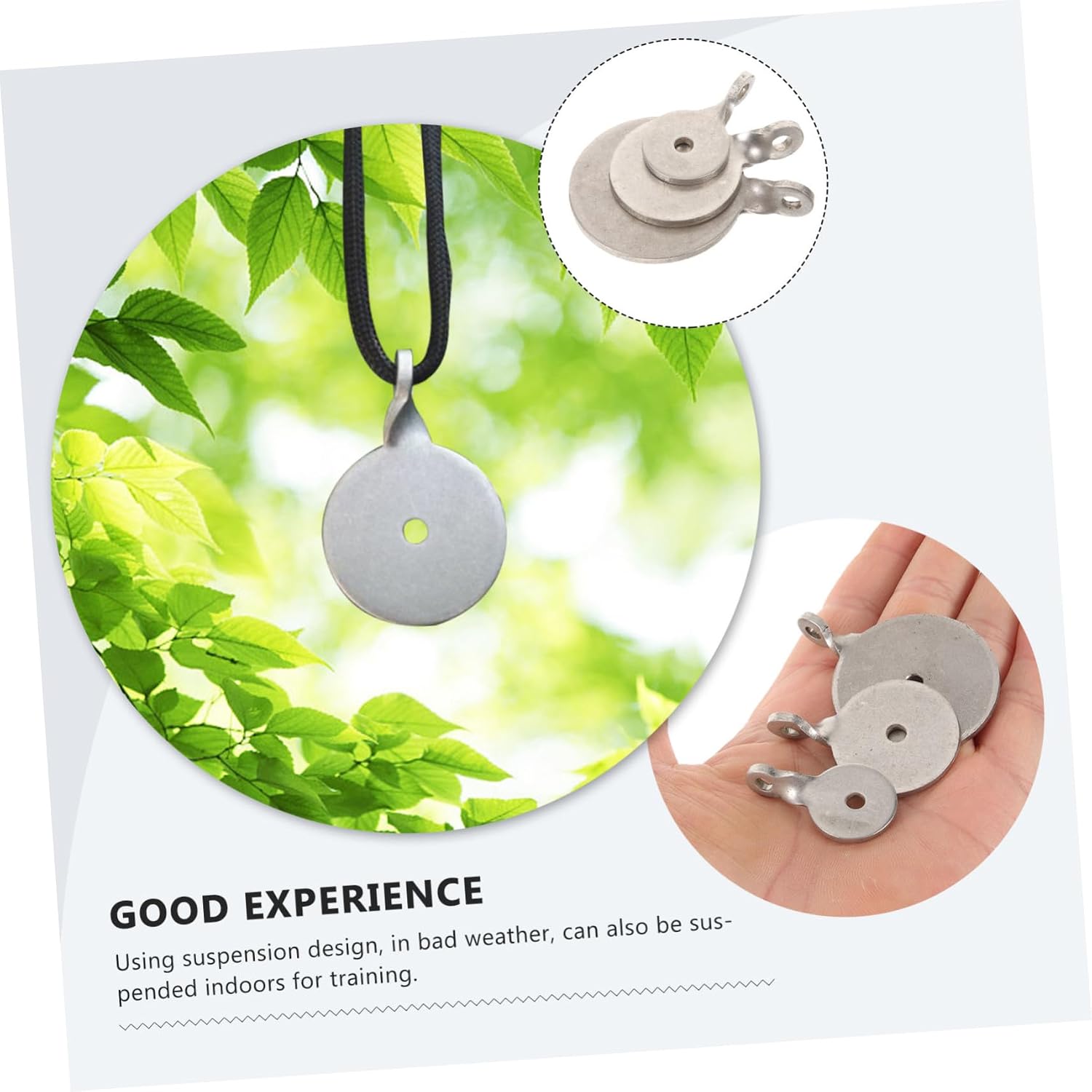 6Pcs Stainless Steel Hanging Targets Durable Practice Tools for Shooting Training Lightweight Easy to Use Use