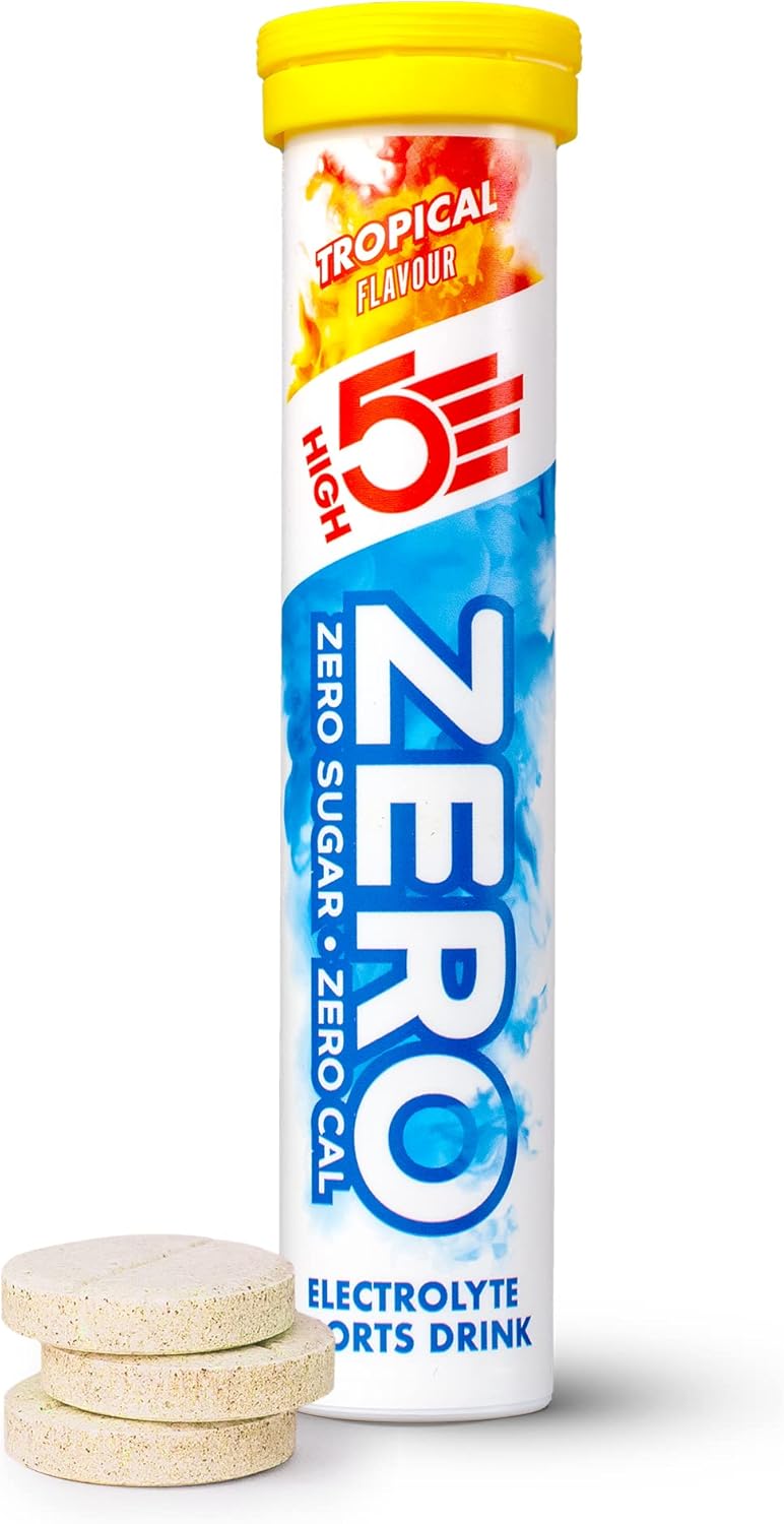 HIGH5 ZERO Electrolyte Tablet – Hydration Tablets Enhanced with Vitamin C – 0 Calories & Sugar Free – Boost Hydration, Performance & Wellness – Tropical, 20 Tablets (20x, Pack of 1)