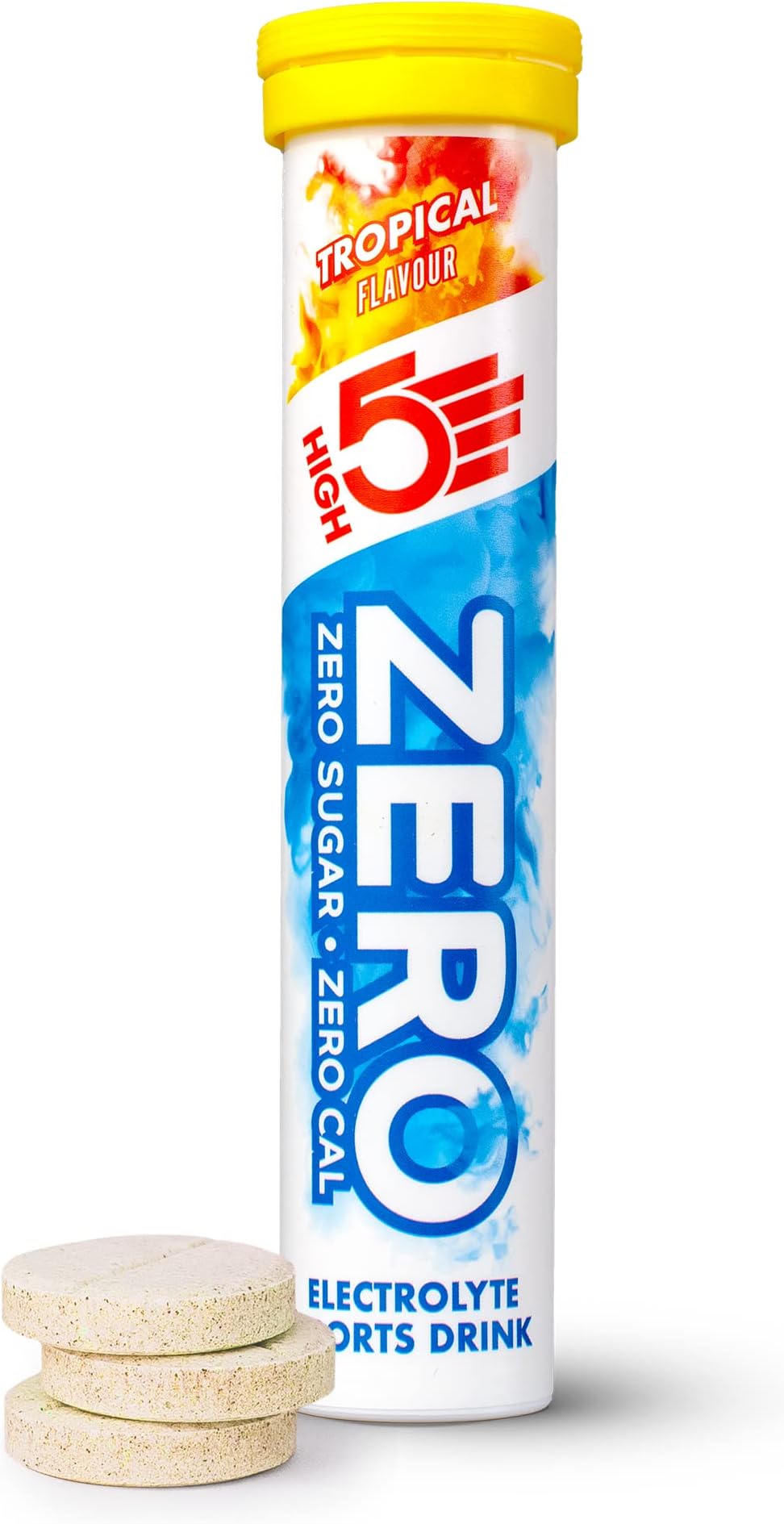 HIGH5 ZERO Electrolyte Tablet - Hydration Tablets Enhanced with Vitamin C - 0 Calories & Sugar Free - Boost Hydration, Performance & Wellness - Tropical, 20 Tablets (20x, Pack of 1)