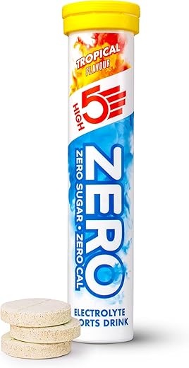 HIGH5 ZERO Electrolyte Tablet - Hydration Tablets Enhanced with Vitamin C - 0 Calories & Sugar Free - Boost Hydration, Performance & Wellness - Tropical, 20 Tablets (20x, Pack of 1)