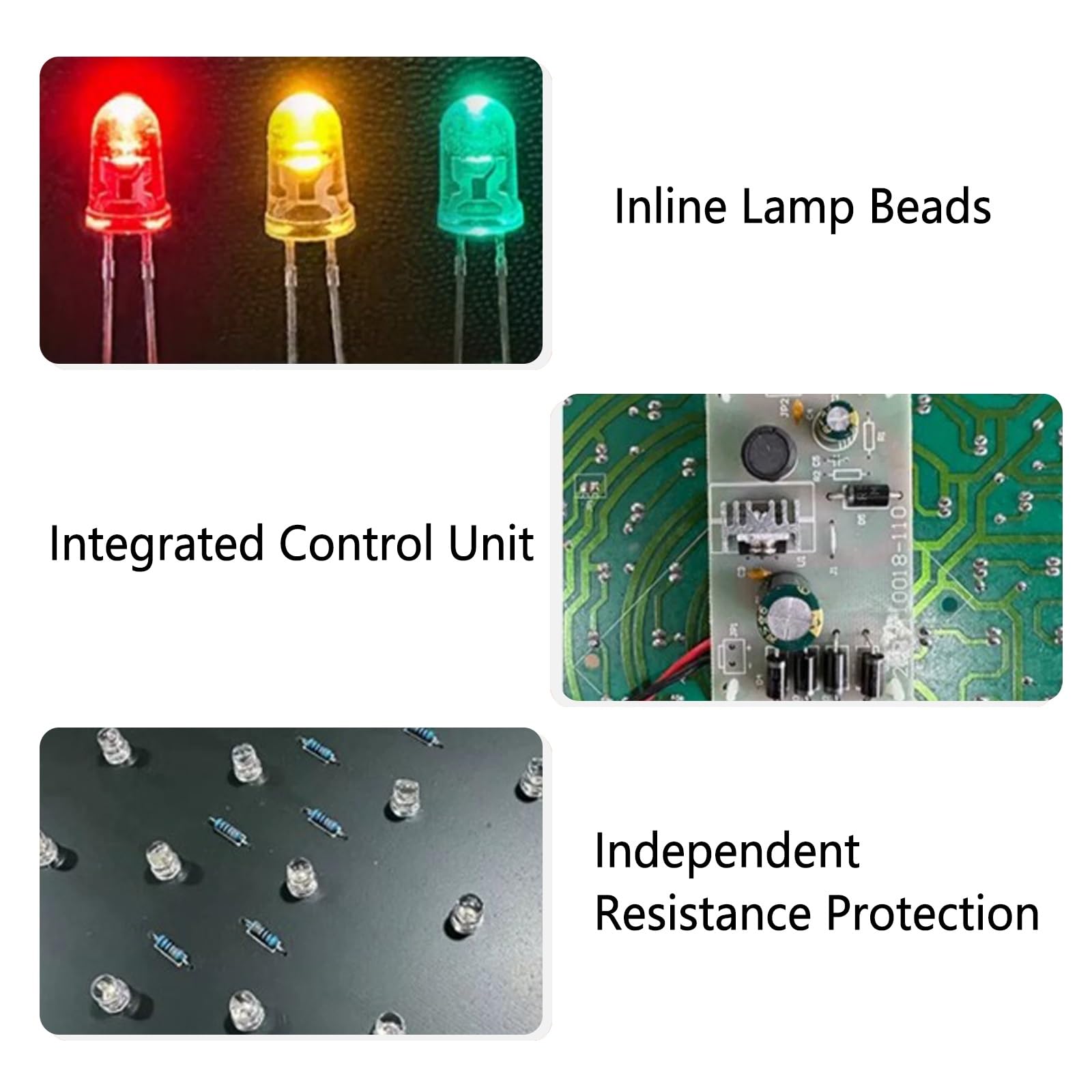 Diody LED o wysokiej jasności, czerwona lampka kontrolna 200 mm do dróg, opłat drogowych, parkingowych, przemysłowych znaków ostrzegawczych, 12 V DC.