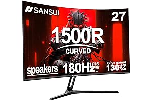 27 Inch Curved Gaming Monitor 180Hz 1ms Low Blue Light
