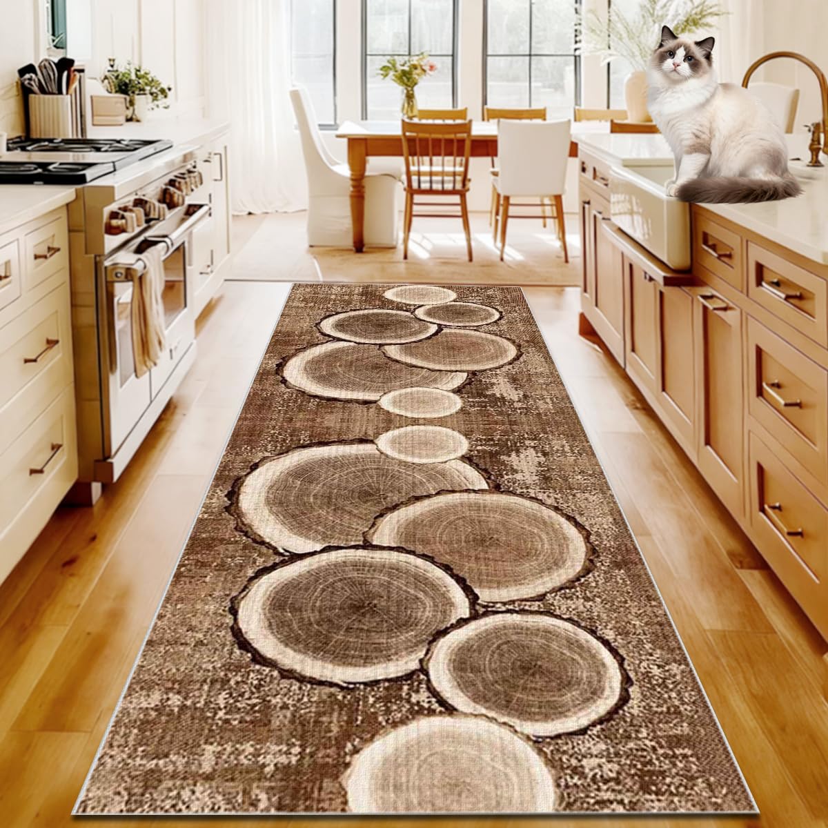 TFEHXYZU Carpet Runners for Hallways Non Slip Long Runner Rugs for Hallway 60 x 280 cm Hall Runner Area Rug Narrow Rugs Washable for Entryway Living Room Bedroom Laundry Room Kitchen Room