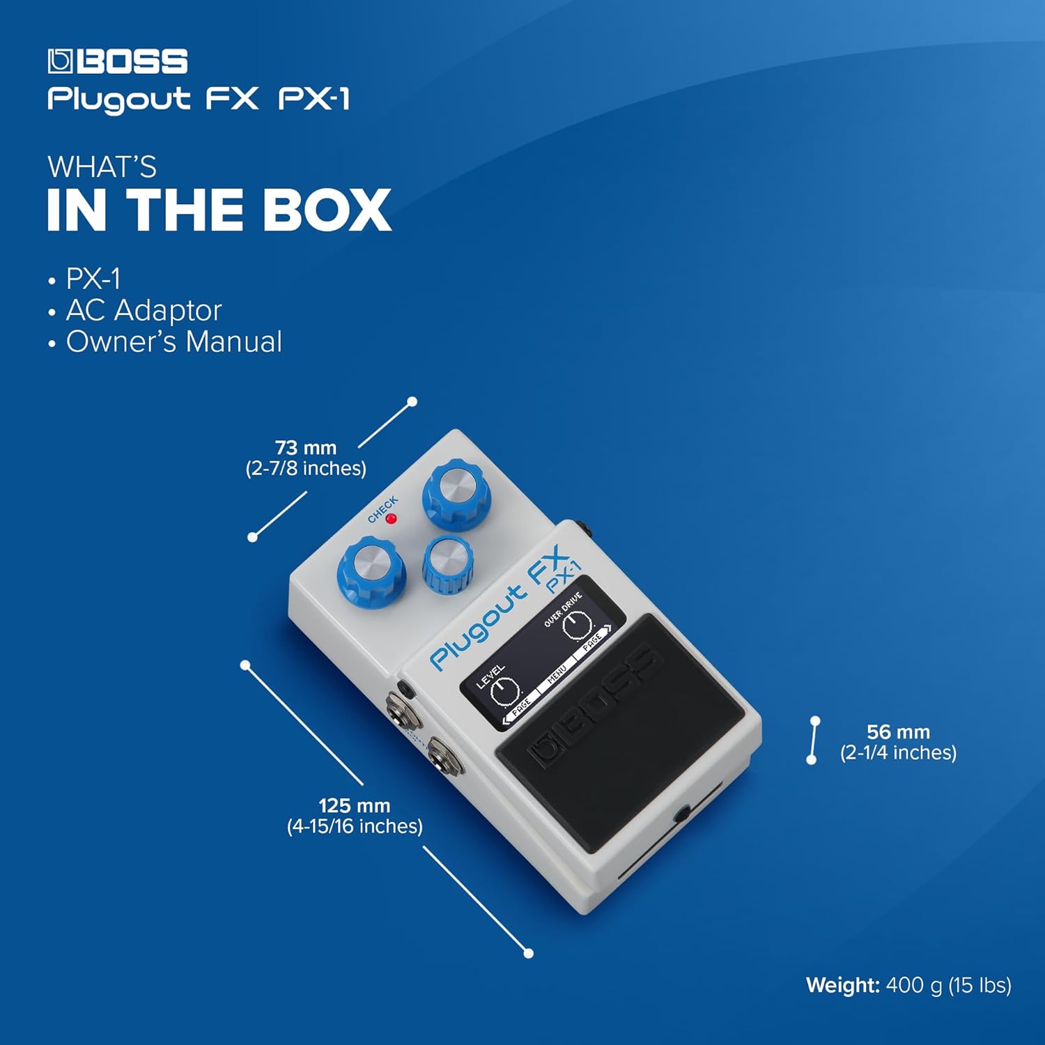 BOSS PX-1 Plugout FX | Innovative Convertible Hardware Platform | Up To 16 Iconic BOSS Effects in One Compact Pedal | Authentic Tone & Response | Pedalboard Space-Saver