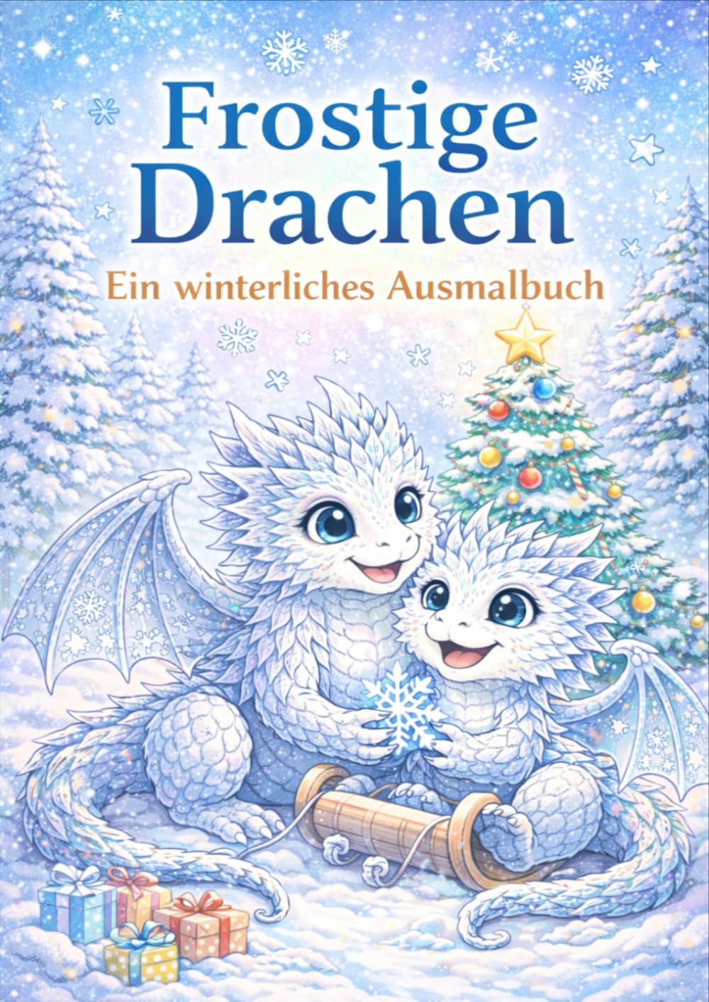 Frostige Drachen: ein winterliches Ausmalbuch
